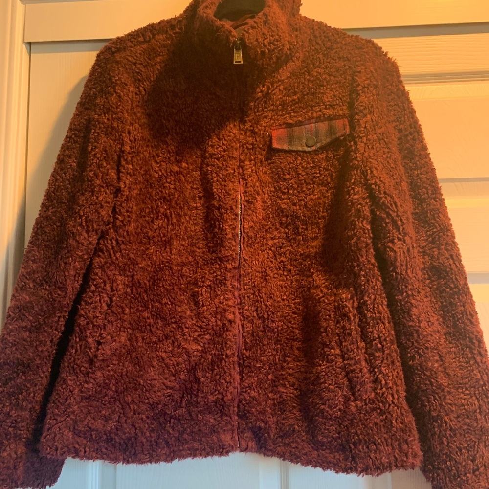 Wine Pendleton Sherpa Fleece Jacket